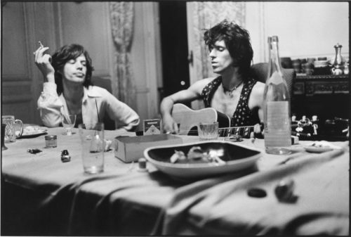 DOMINIQUE TARLE Mick Jagger et Keith Richards, enregistrement de l’album Exile on Mainstreet, Villa Nellcote, Villefranche sur Mer, 1971